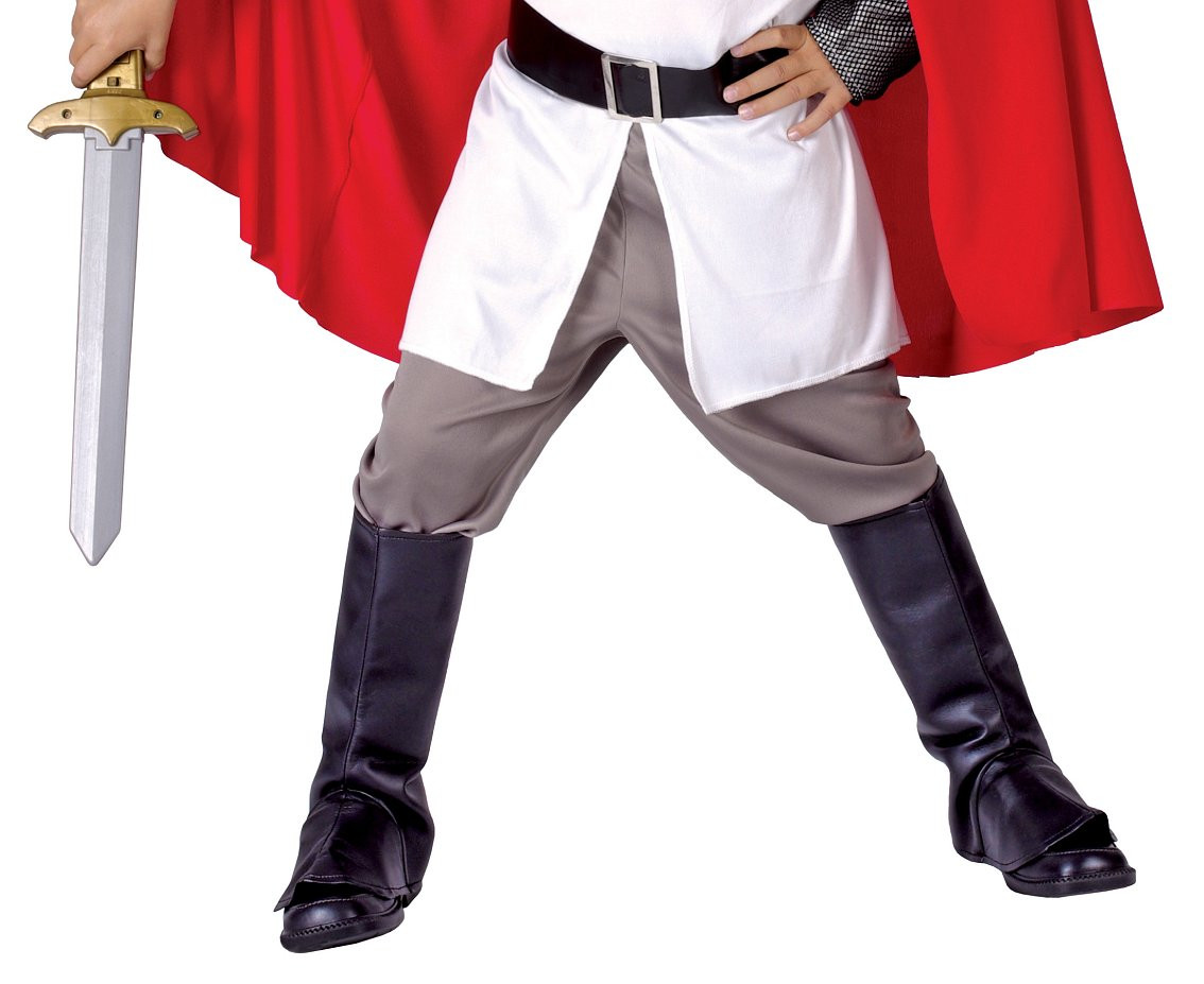 Role play-set for kids Crusader Knight (shirt with belt, pants, cape, boot tops, hat), size 110/120 cm